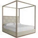 Hoyos Topaz Beige Canopy Bed, King